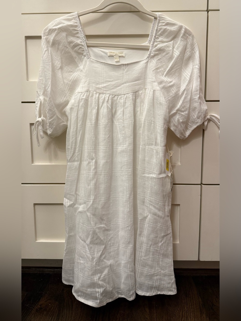 Chelsea & Violet Girls L or Women’s XS White Cotton Peasant Mini Dress